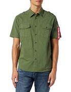 Koszulki męskie - ALPHA INDUSTRIES Basic Shirt Slim S Koszulka męska, 01-sage-green, XL - miniaturka - grafika 1