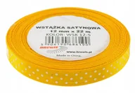 Pasmanteria - Brewis Wstążka dekoracyjna kropki 12mmx22m pomarańczowa - miniaturka - grafika 1
