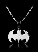 Wisiorki - Naszyjnik wisiorek Batman batarang DC srebrny prezent - miniaturka - grafika 1