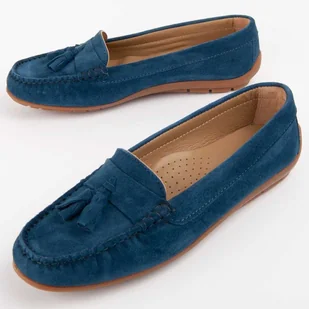 Purapiel Mokasyny Meilis4 Niebieski - Mokasyny damskie - miniaturka - grafika 1