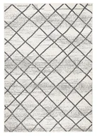 Dywany - Zala Living Stylowy welurowy dywan rhombe kremowy szary 102552-70x140 - miniaturka - grafika 1