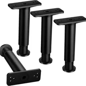 Zawiasy, okucia i inne akcesoria - Zestaw 4 nóżek meblowych, regulowanych w zakresie 15-25 cm, ze śrubami montażowymi, odpowiedni do szafek i stolików RTV - miniaturka - grafika 1