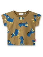 Kaftaniki dla niemowląt - Sanetta Kidswear Koszulka w kolorze khaki - miniaturka - grafika 1