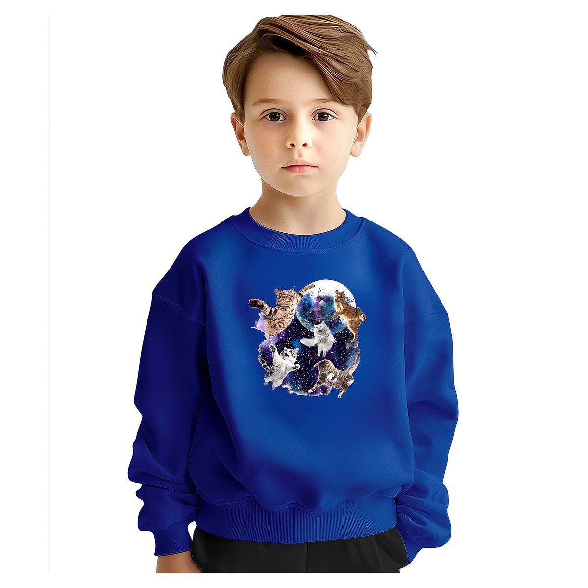 BLUZA DZIECIĘCA KOTY KOSMOS KOTKI 122-128 DLA CHŁOPCA DZIEWCZYNKI