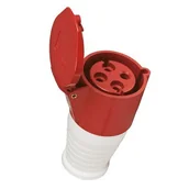 Gniazdka elektryczne - Gniazdo przenośne 32A 380-415V IP44 3P+Z ELEKTRO - miniaturka - grafika 1