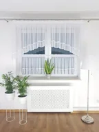 Firany - Firana gotowa zazdrostki z falbanami i koralikami, Zazdrostki z falbanami - zestaw kuchenny - miniaturka - grafika 1