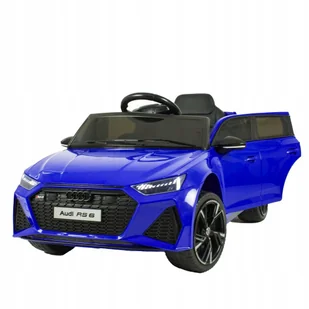 Auto na Akumulator Audi RS-6 4x4 EVA Skóra CAR-M-12-NIEBIESKI - Pojazdy elektryczne dla dzieci - miniaturka - grafika 1