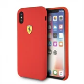 Etui i futerały do telefonów - Ferrari Silicone Hard Case - Etui iPhone Xs / X czerwony - miniaturka - grafika 1