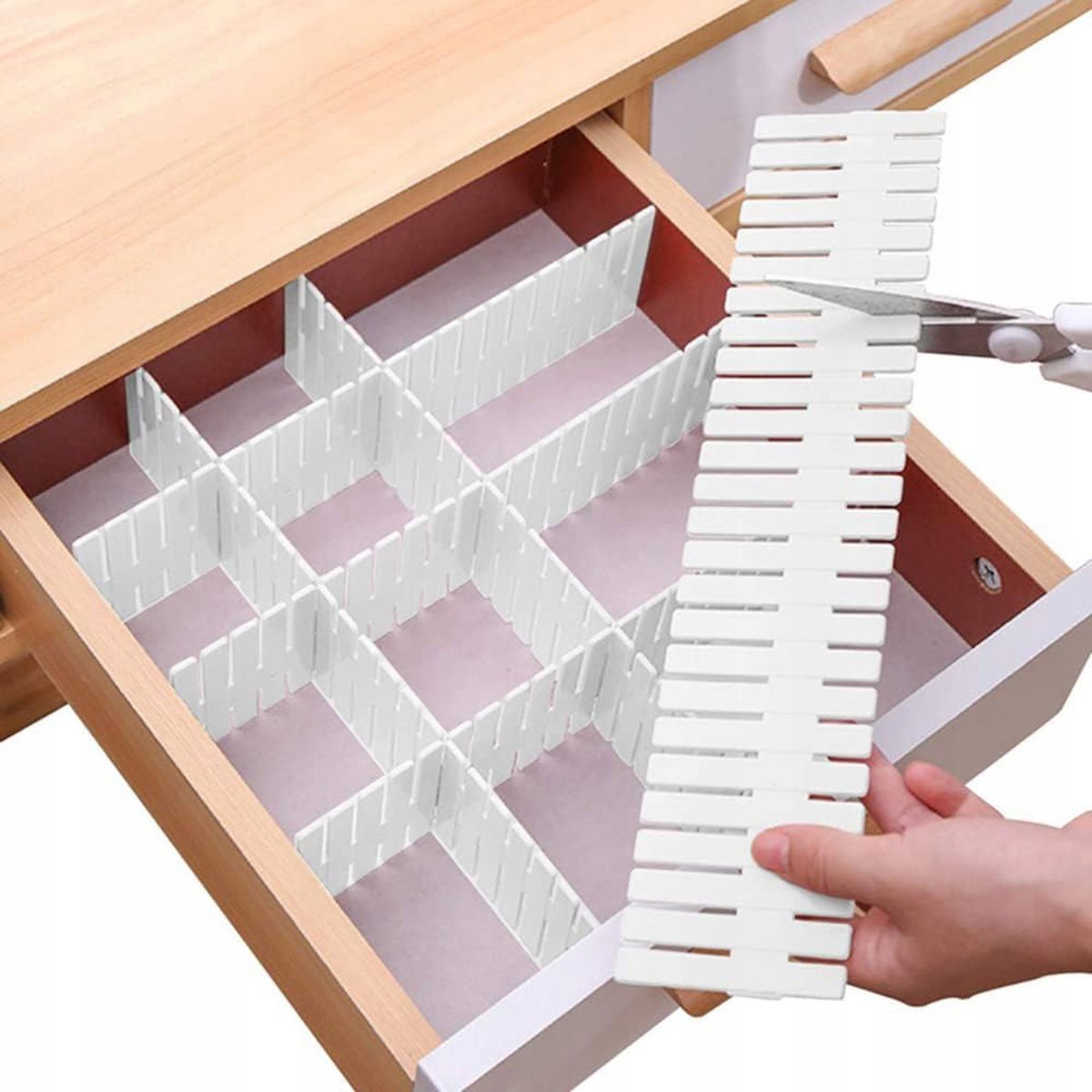 4x ORGANIZER PRZEGRÓDKA SEPARATOR DO SZUFLADY SZAFY SZAFKI PRZEGRODA 4szt