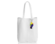 Torebki damskie - Skórzany worek z breloczkiem - miniaturka - grafika 1