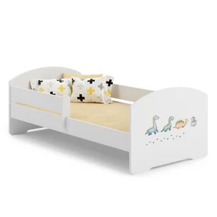 Łóżko dziecięce LUK z barierką 160x80 Dinozaury - Łóżka dla dzieci i młodzieży - miniaturka - grafika 1