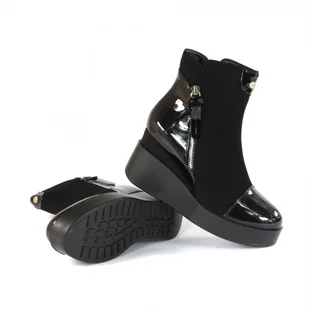 Botki damskie Cabin H2180 czarne - Botki damskie - miniaturka - grafika 1