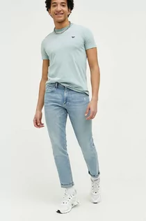 Spodnie męskie - Abercrombie & Fitch jeansy Athletic Slim męskie kolor niebieski - grafika 1