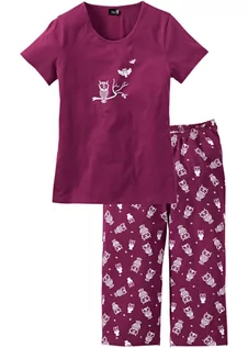 Piżamy damskie - Piżama z krótkim rękawem i spodniami 3/4 - bonprix - grafika 1
