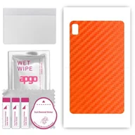 Akcesoria do tabletów i e-booków - folia naklejka skórka strukturalna na TYŁ do Blackview Tab 6 - Carbon Pomarańczowy - apgo SKINS - miniaturka - grafika 1