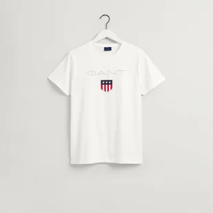 Męska Koszulka z krótkim rękawem GANT SHIELD SS T-SHIRT 2003023.110 – Biały - Koszulki męskie - miniaturka - grafika 1