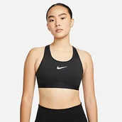 Biustonosze - NIKE Dri Fit Swoosh Hs Biustonosz czarny/czarny/Dk Smoke Grey/Whit XS/A - miniaturka - grafika 1