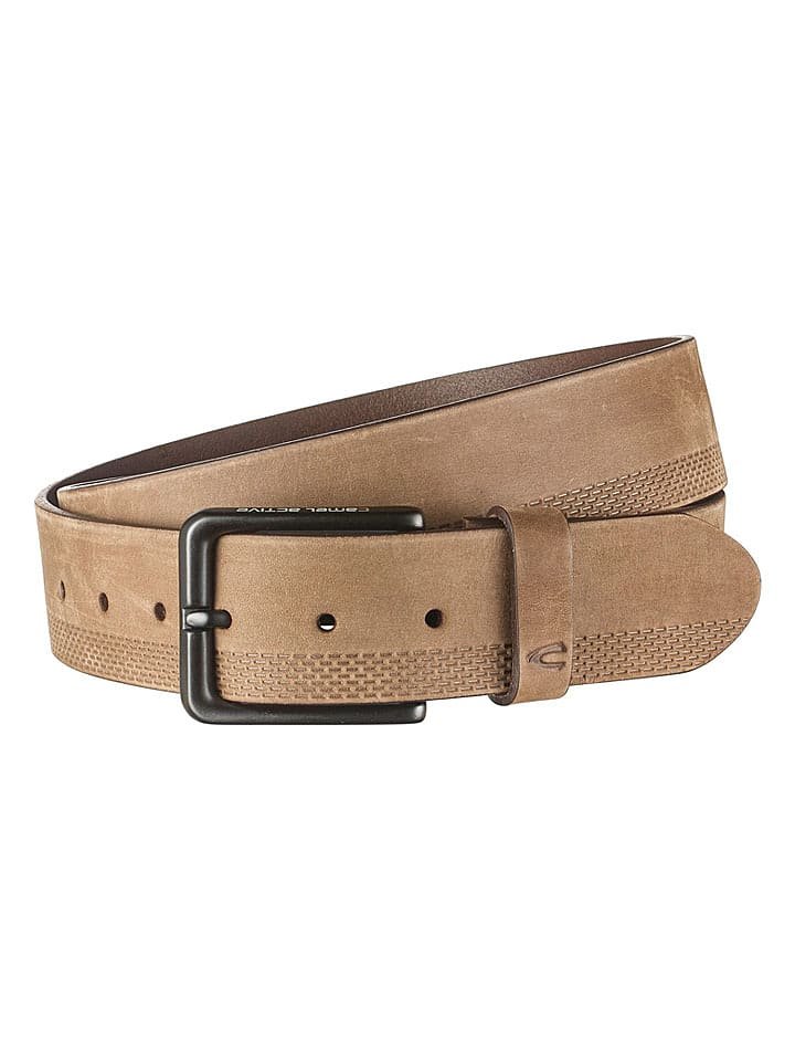 Camel Active Skórzany pasek w kolorze jasnobrązowym