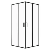Kabiny prysznicowe - Kabina prysznicowa FERMI kwadratowa 70x70cm czarna SEVANTE - miniaturka - grafika 1