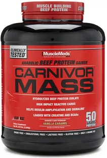 MuscleMeds - Carnivor Mass, Truskawka, Proszek, 2688g - Odżywki na masę - miniaturka - grafika 1