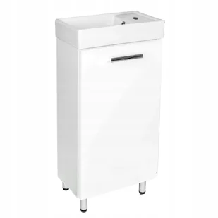 Szafka z Umywalką 40x22 Front Lakier Stojąca Nóżki Biała - Szafki łazienkowe Szafka z Umywalką 40x22 Front Lakier Stojąca Nóżki Biała - Szafki łazienkowe - miniaturka - grafika 1