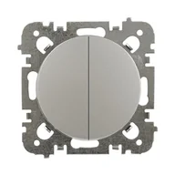 Wyłączniki światła i elektryczne - LEXMAN Włącznik podwójny Ardea Srebrny LEXMAN - miniaturka - grafika 1