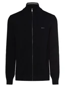 Swetry męskie - Gant Kardigan męski Mężczyźni Bawełna szary jednolity, L - miniaturka - grafika 1