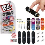 Samochody i pojazdy dla dzieci - Zestaw kolorowe deskorolki fingerboard 4-pak do złożenia Element Tech Deck - miniaturka - grafika 1