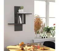 Półki do salonu - Półka ścienna MILL 70x64 cm czarna - miniaturka - grafika 1