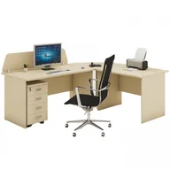 Zestawy mebli biurowych - B2B Partner Zestaw mebli biurowych MIRELLI A+, typ E, brzoza 437591 - miniaturka - grafika 1