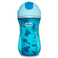 Kubki dla dzieci - Chicco Kubek niekapek termiczny ze słomką 266 ml : Kolor - Niebieski - miniaturka - grafika 1
