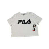 Bluzki damskie - Biała bluzka damska krótki rękaw FILA XL - miniaturka - grafika 1