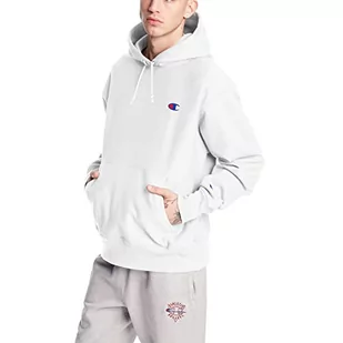 Champion Męska bluza z kapturem z odwróconym splotem, najlepsze wygodne bluzy z kapturem, lewa klatka piersiowa C, Białe/logo C na lewej klatce piersiowej, XXL - Bluzy męskie - miniaturka - grafika 1