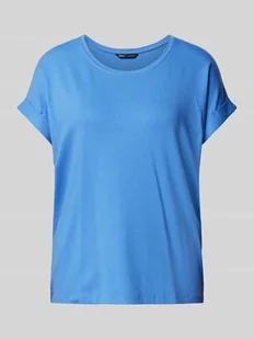 T-shirt o kroju regular fit z dodatkiem wiskozy m ‘MOSTER’ - Koszulki i topy damskie - miniaturka - grafika 1