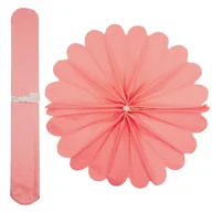 Prace ręczne dla dzieci - Pompon Ozdobny Z Bibuły 35X48 Cm Jasny Róż B - miniaturka - grafika 1