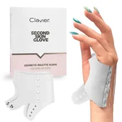 Pozostałe akcesoria kosmetyczne - Rękawiczka dla wizażystek, Second Skin Glove Clavier, make up, white, rozmiar L, 2 szt - miniaturka - grafika 1