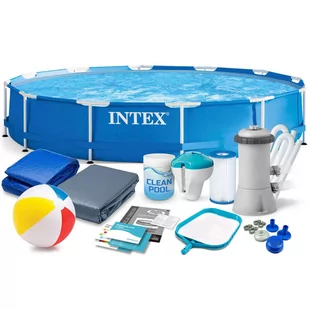Basen stelażowy do ogrodu Intex 366 x 76 cm zestaw 15w1 - Baseny ogrodowe - miniaturka - grafika 1