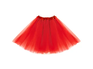 Spódniczka Tutu - czerwona - 40 cm - 1 szt. - Dodatki do strojów karnawałowych - miniaturka - grafika 1