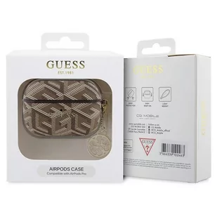 Guess GUAPPGCE4CW AirPods Pro cover brązowy/brown GCube Charm - Akcesoria do słuchawek - miniaturka - grafika 3
