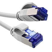 Kable miedziane - InLine® Kabel krosowy Slim, Cat.6A, S/FTP, TPE (LSZH) elastyczny, PoE, miedź (CU), LAN, Ethernet, kabel sieciowy, RJ45 Gigabit, biały, 1 m, 74901W - miniaturka - grafika 1