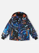 Bluzy i sweterki niemowlęce - Reima Kurtka zimowa "Kairala" w kolorze czarnym ze wzorem - miniaturka - grafika 1