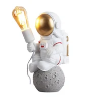 Lampy stojące - Dziecięca lampa nocna Amstrong ABR-KARD6 astronauta Abruzzo biały szary - miniaturka - grafika 1