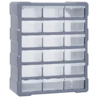 Skrzynki i torby narzędziowe - vidaXL vidaXL Organizer z 18 średnimi szufladkami 38x16x47 cm - miniaturka - grafika 1