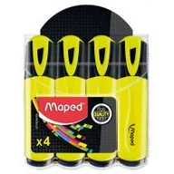 Przybory szkolne - Maped Zakreślacz Fluo neon żółty 4 szt. - miniaturka - grafika 1