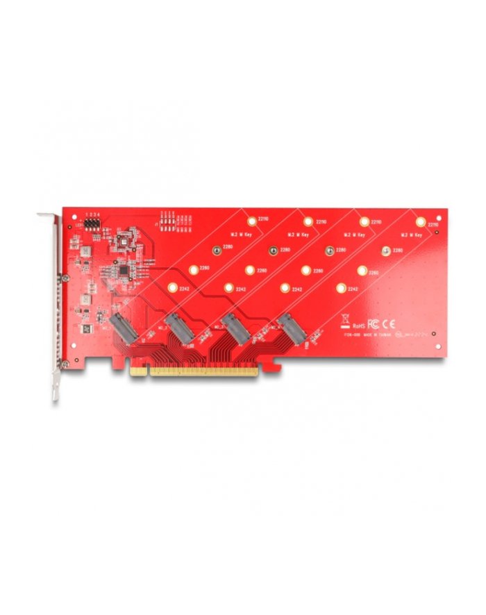 DeLOCK PCI Express x16 card to 4x internal NVMe M.2 Key, interface card