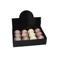 Bombki - Zestaw bombek szklanych 8 cm brązowo-srebrny mix - miniaturka - grafika 1