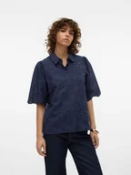 Bluzki damskie - Vero Moda Koszula "Hay" w kolorze granatowym - miniaturka - grafika 1