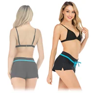 Stroje kąpielowe - Spodenki kąpielowe czarne shorty szorty na basen dół stroju plus size XXL - miniaturka - grafika 1