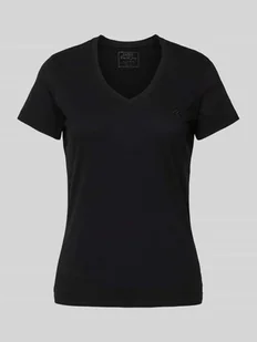 T-shirt z wyhaftowanym logo - Koszulki i topy damskie - miniaturka - grafika 1