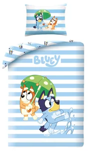 Pościel dziecięca Bluey 140x200 Halantex 100% bawełna Blue Bingo pieski - Pościel dla dzieci - miniaturka - grafika 1